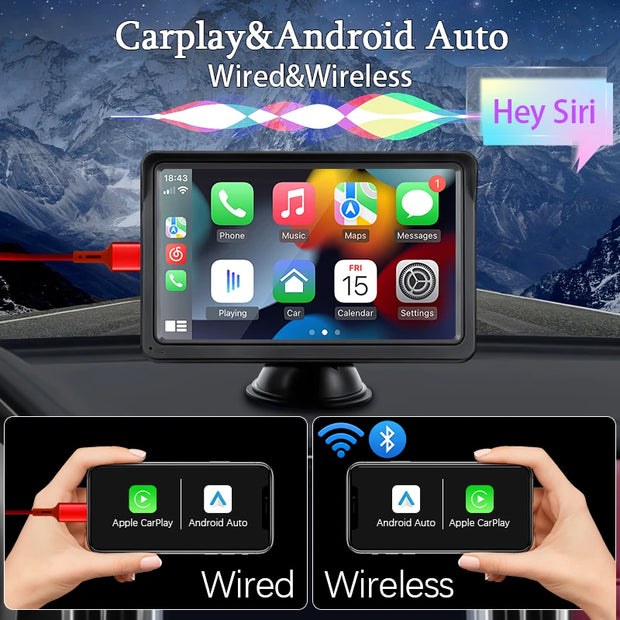 7-inch Car Multimedia Player – Wireless Touch Screen