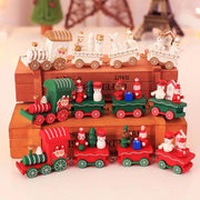 Wooden Christmas Train Decor