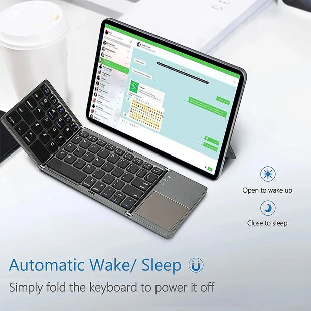 Foldable Wireless Bluetooth Keyboard
