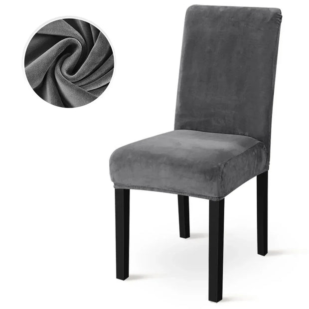 Winter Velvet Dining Chair Cover