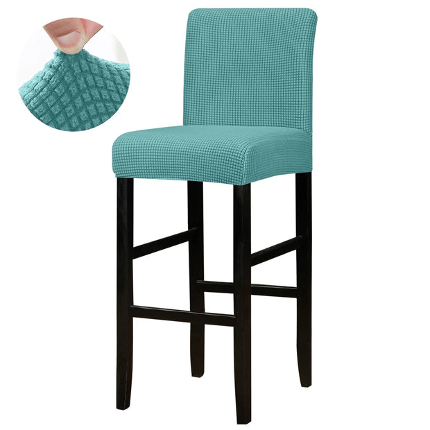 Solid Color Short Back Chair Cover