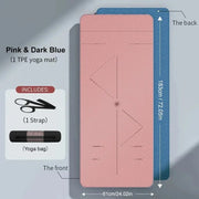 Anti-Tear Yoga Mat with Carrying Strap & Bag