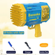 69-Hole Light-Up Bubble Gun