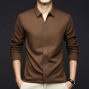 Solid Color V-Neck Shirt