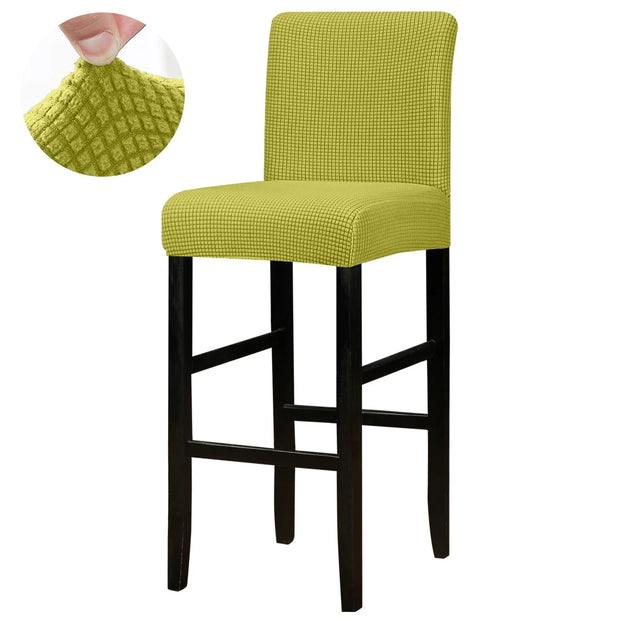 Solid Color Short Back Chair Cover