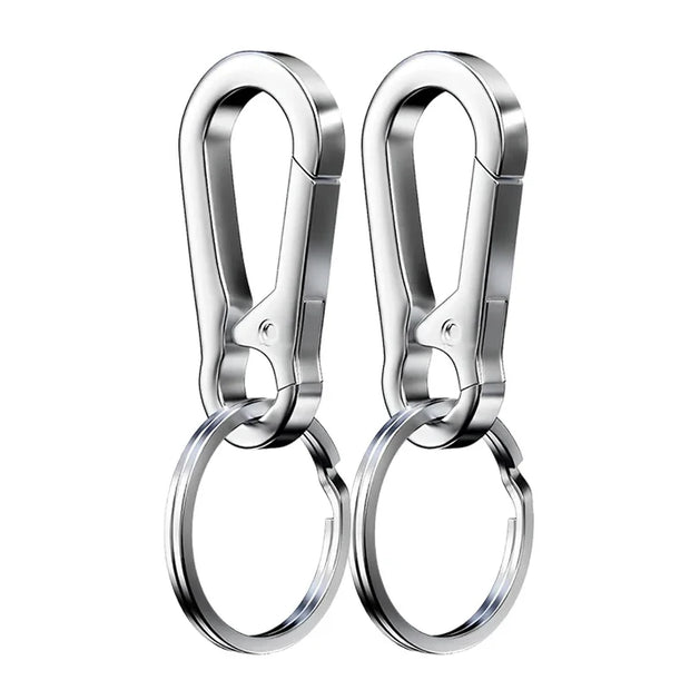 5PCS Metal Gourd Buckle Keychain – Durable Carabiner Hooks for Keys & Gear