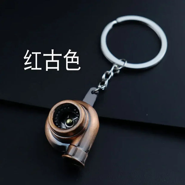 Creative Metal Car Keychain – Turbo, Gearbox & Brake Disc Pendant Gift