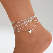 7pcs Bohemian Shell & Starfish Anklet Set