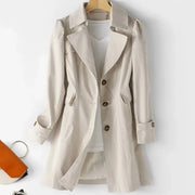 Spring Autumn Solid Trench Coat