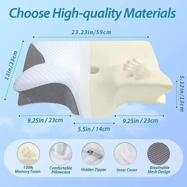 2-in-1 Memory Foam Neck Pillow