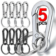 5PCS Metal Gourd Buckle Keychain – Durable Carabiner Hooks for Keys & Gear