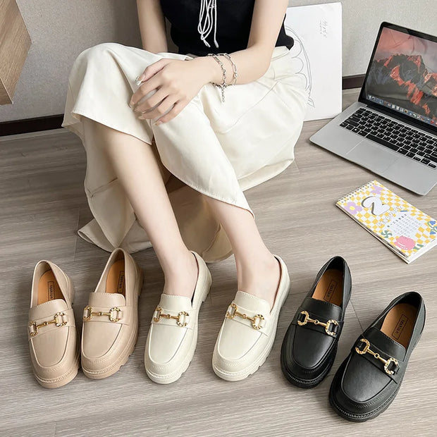 Platform Slip-On Loafers Women