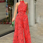 Sleeveless Halter Neck Jumpsuit