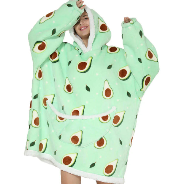 Cartoon Oversized Hoodie Blanket