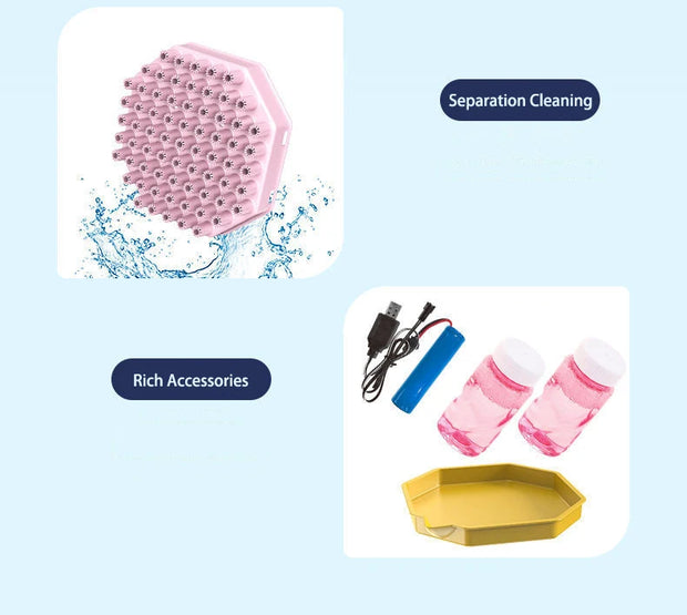 69-Hole Light-Up Bubble Gun