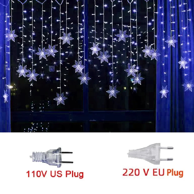 3.2M LED Snowflake String Lights