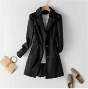 Spring Autumn Solid Trench Coat