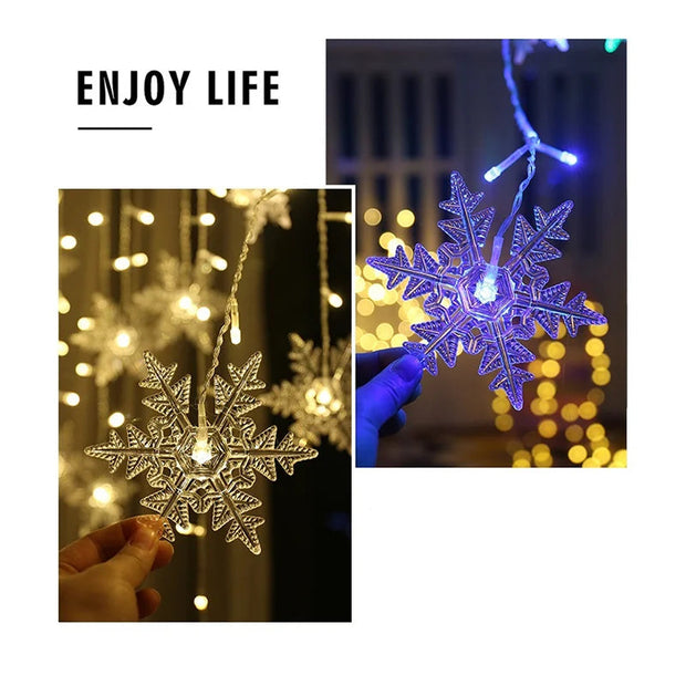 3.2M LED Snowflake String Lights