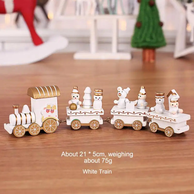 Wooden Christmas Train Decor