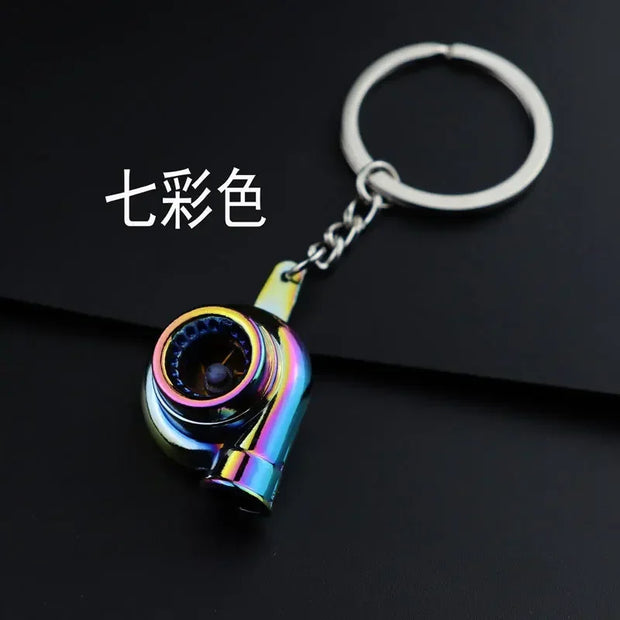Creative Metal Car Keychain – Turbo, Gearbox & Brake Disc Pendant Gift