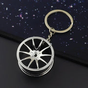 Creative Metal Car Keychain – Turbo, Gearbox & Brake Disc Pendant Gift