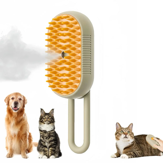 3-in-1 Steam Spray Pet Brush
