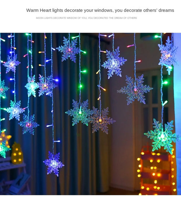 3.2M LED Snowflake String Lights