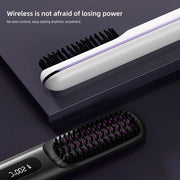 Wireless Ceramic Hair Straightening Brush