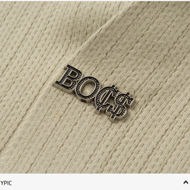 Solid Color V-Neck Shirt