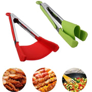 2-in-1 Silicone Kitchen Tongs