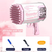 69-Hole Light-Up Bubble Gun