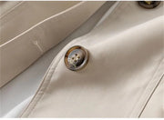 Spring Autumn Solid Trench Coat