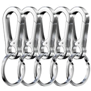 5PCS Metal Gourd Buckle Keychain – Durable Carabiner Hooks for Keys & Gear