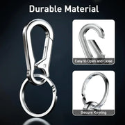 5PCS Metal Gourd Buckle Keychain – Durable Carabiner Hooks for Keys & Gear