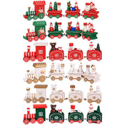 Wooden Christmas Train Decor