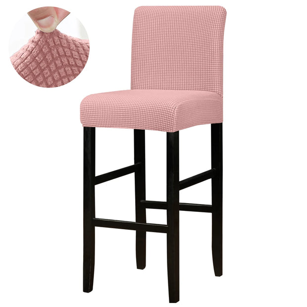 Solid Color Short Back Chair Cover