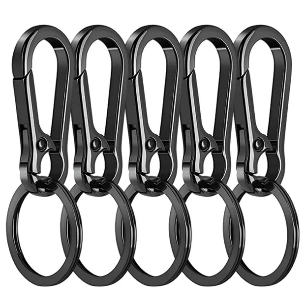 5PCS Metal Gourd Buckle Keychain – Durable Carabiner Hooks for Keys & Gear