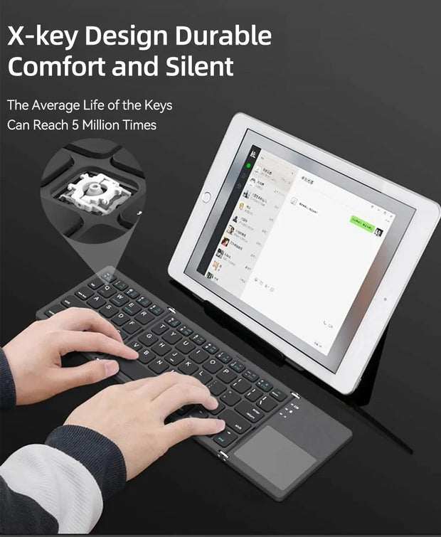 Foldable Wireless Bluetooth Keyboard