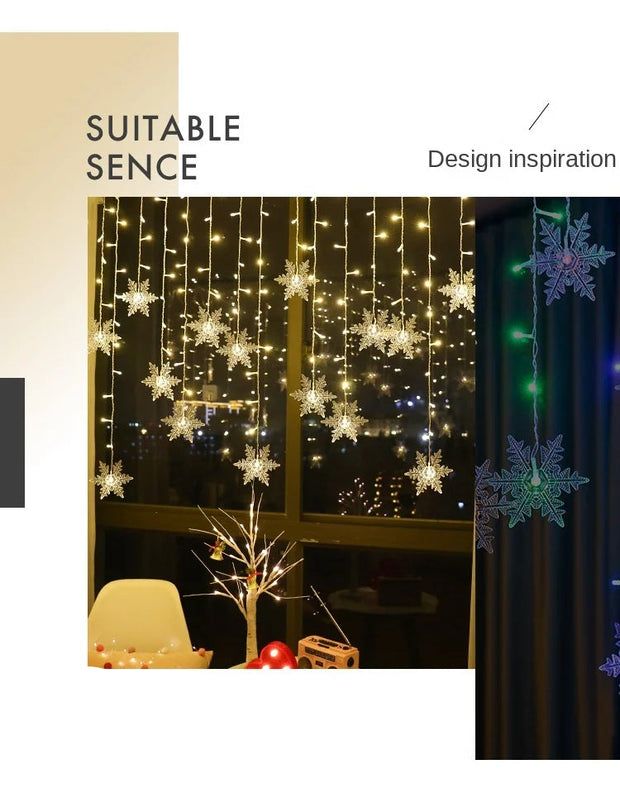 3.2M LED Snowflake String Lights